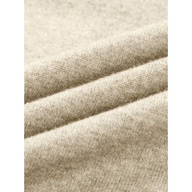 Men'S Plus Size V-Neck Sweater - Beige Casual Knit Sweater, Medium Stretch Fall/Winter Sweater for Everyday & Formal Outfits - Non-Bulky Layering Essential for Big & Tall Men, Winter Wardrobe, Classic Knitwear, Comfortable Fit, Versatile Top, Winter Clothing, Fall Fashion, Stylish Knitwear, Breathable Material, Knit Top, Big And Tall Men, PLUS SIZE, plus size clothes, Winter Outfits, Winter Clothing Collection, Plus Size Clothing | Casual Sweater | Stretchy Fabric