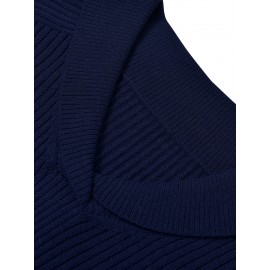 Vintage Men's Shawl Collar Sweater Casual Loose Knit Pullover