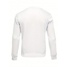 Men'S Custom Photo/Text Printed Fleece Hoodie - Personalized Photo/Text, Breathable Fleece Sweater, Large Size Vintage Style Crew Neck Long Sleeve, Loose Fit for Christmas Gifts, Team Uniforms & Casual Wear, Custom Photo/Text Printing