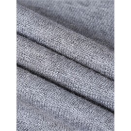 Men's Plus Size Geometric Pattern Crew Neck Sweater - Soft Stretch Pullover, All-Season Casual & Smart-Casual Long Sleeve Sweater, Regular Fit Machine Washable Top for Men, Versatile Streetwear & Formal Attire, PLUS SIZE