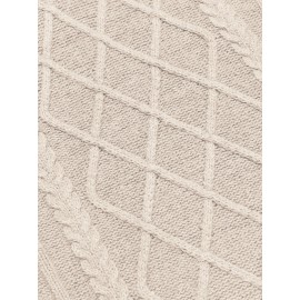 Men'S Shawl Collar Sweaters V-Neck Relaxed Fit Cable Pullovers, Plus Size