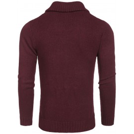 Men'S Shawl Collar Sweaters V-Neck Relaxed Fit Cable Pullovers, Plus Size