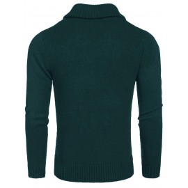 Men'S Shawl Collar Sweaters V-Neck Relaxed Fit Cable Pullovers, Plus Size