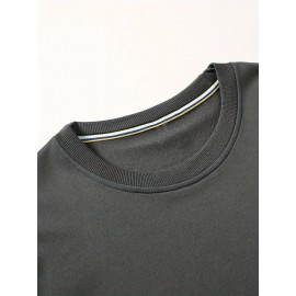 Men'S Heavyweight 12.35oz Personalized Sweater - Custom Text/Logo Printing, Loose Fit Crew Neck Long Sleeve, Soft Comfortable Casual & Formal Wear, Custom T-Shirt Design with Your Own Pattern, Ideal for Corporate Gifts, Events & Everyday Use - Durab