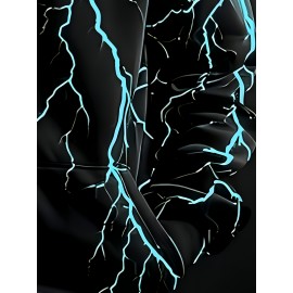 Men's Neon Pink Lightning Bolt Hoodie - Stretch Knit Pullover Sweatshirt with Adjustable Hood, Bold White Lightning Print, Machine Washable Winter Warm Coat for Gym, Streetwear & Casual Outfits - Durable Neon Glow Jacket, PLUS SIZE, Big And Tall Men Clothing, Winter Clothes For Women Plus Size, Oversized Hoodie Men, Winter Hoodies For Men, Botas De Invierno, Plus Size Pants For Men, Long Sleeve Plus Size, Chunky Sweaters, Plus Size Sweat Suit, Thick Hoodies For Women,