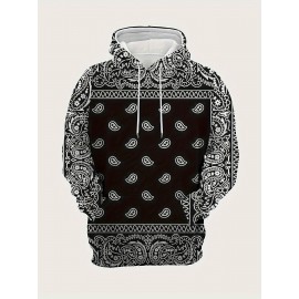 Men's Plus Size 3D All-Over Print Hooded Sweatshirt with Wolf & wild/neutral color patterns - Warm Winter Sweater for Parties, Casual Wear, Christmas & New Year Events - Machine Washable Pullover Gift, PLUS SIZE