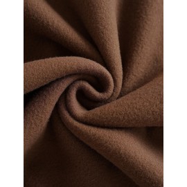 Men's Casual Hooded Sweater with Logo & 1985 Print - Oversized Brown Hoodie, Loose Fit Long Sleeve Pullover, Vintage Lettering, Machine Washable for Spring/Fall Layering (No Transparency), PLUS SIZE