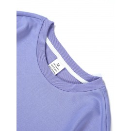 Men's Christmas Tree Print Sweatshirt - Long Sleeve Crew Neck Casual Pullover with Merry Christmas Lettering & Snowflake Design, Purple Red/Green Holiday Sweater for Spring/Autumn, Festive Winter Party Outfit, PLUS SIZE