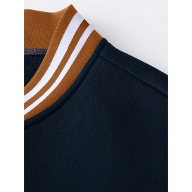 Men's Large Size Baseball Jacket A-69 Letter Print (A for Alpha, 69 for Number 6 & 9) - Plus Size Outerwear with Snap Closure & Pockets, Machine-Washable Polyester Spring/Fall Winter Casual Wear - Christmas Gift for Big & Tall Men, PLUS SIZE