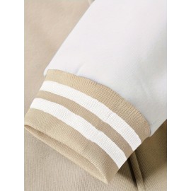 Men's Large Size Baseball Jacket A-69 Letter Print (A for Alpha, 69 for Number 6 & 9) - Plus Size Outerwear with Snap Closure & Pockets, Machine-Washable Polyester Spring/Fall Winter Casual Wear - Christmas Gift for Big & Tall Men, PLUS SIZE