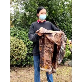 [Reusable Rain Ponchos] Lightweight Reusable Rain Ponchos for Men & Women | Camouflage Print, Hooded Windproof Raincoats with Full-Zip Closure, Loose Fit & Button Detail - All-Weather Outdoor, Plus Size