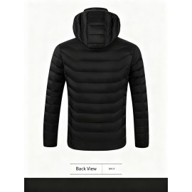 Men's Plus-size Heated Hooded Coat for Winter -25th District A Multi-zone Heating Jacket Suitable for Sports, Mountaineering, Skiing And Outdoor Activities, with Unisex Styles for Both Men And Women, PLUS SIZE, Cold Weather Gear, Sporty Design