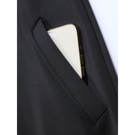 Men'S Plus Size Casual Army Print Varsity Jacket with Pockets, Baseball Collar, Zipper Closure, Knit Polyester Fabric, Slight Stretch, Regular Fit - 95% Polyester, 5% Elastane