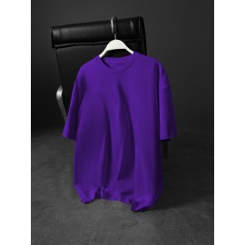 Plus Size Men'S Short Sleeve T-Shirt with Street Style, Vintage Distressed Murphy'S Law Slogan 