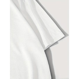 Plus Size Men'S Short Sleeve T-Shirt with Street Style, Vintage Distressed Murphy'S Law Slogan 