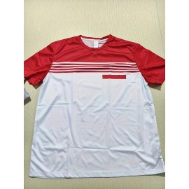 3pcs Men'S Casual Crew Neck Short Sleeve T-Shirts- Light Gray with White Horizontal Stripes, Regular Fit, Slight Stretch Fabric, Stylish Black Watch Accessories, Casual Attire|Striped Tee|Stretchy Fabric, Everyday Outfit, Versatile Clothing, Minimalist Design, Modern Casual, Durable Construction, Breathable Fabric, Basic Tee, Striped Shirt, Plus Size, Men T Shirt High Quality, Men Plus Size Clothing, Big And Tall Men Clothing, Men Big And Tall Clothing, Big And Tall Graphic Tee, Plus