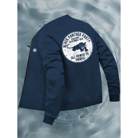 Men's Large Size Casual Fashion Printed Pocket Jacket