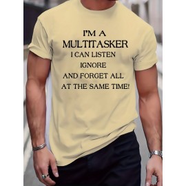 Men'S Plus Size Beige T-Shirt - 