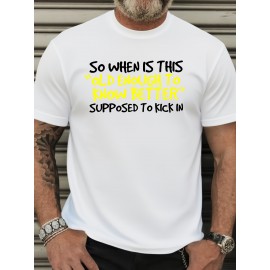 Plus Size Men's Casual Round Neck T-Shirt - 